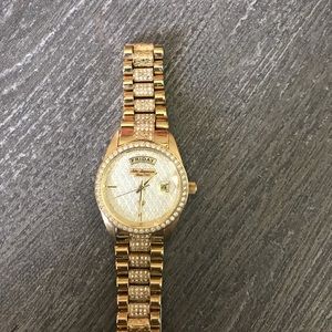 Jules Jorgensen men’s pave crystal accented watch